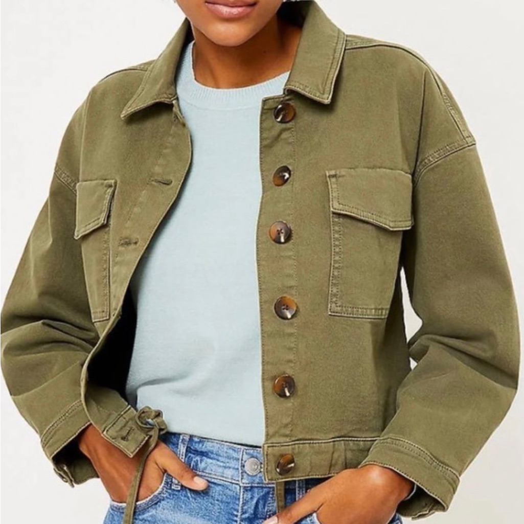 Loft Drawstring Denim Jacket